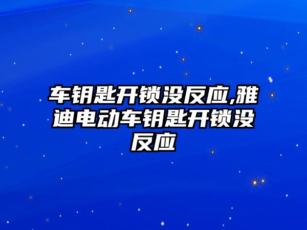 車鑰匙開鎖沒反應(yīng),雅迪電動車鑰匙開鎖沒反應(yīng)