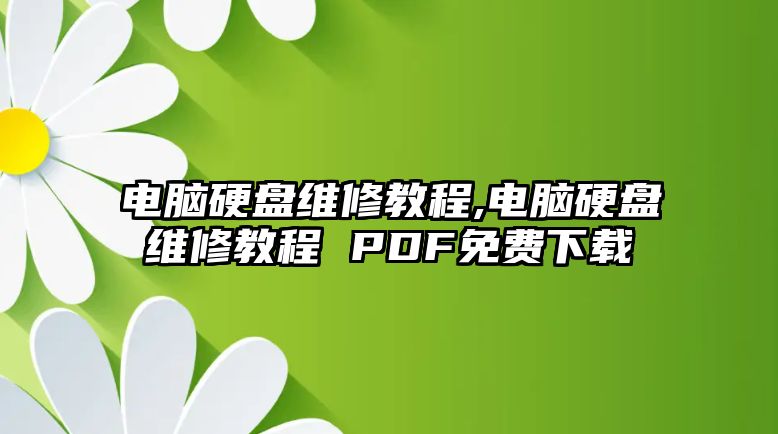 電腦硬盤維修教程,電腦硬盤維修教程 PDF免費下載