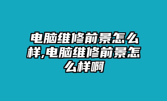 電腦維修前景怎么樣,電腦維修前景怎么樣啊