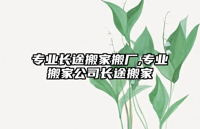 專業(yè)長途搬家搬廠,專業(yè)搬家公司長途搬家