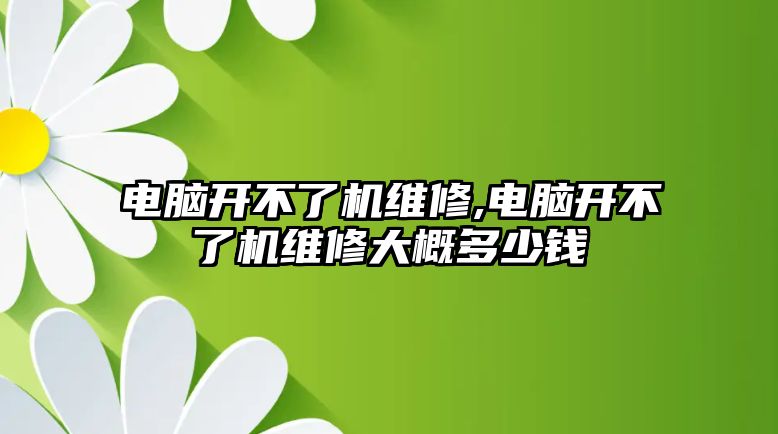 電腦開不了機維修,電腦開不了機維修大概多少錢