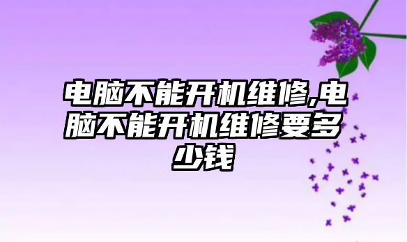 電腦不能開機維修,電腦不能開機維修要多少錢