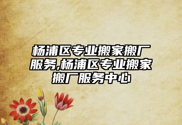 楊浦區(qū)專業(yè)搬家搬廠服務(wù),楊浦區(qū)專業(yè)搬家搬廠服務(wù)中心