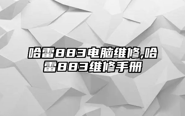 哈雷883電腦維修,哈雷883維修手冊