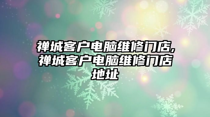 禪城客戶電腦維修門店,禪城客戶電腦維修門店地址