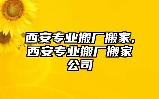 西安專業搬廠搬家,西安專業搬廠搬家公司