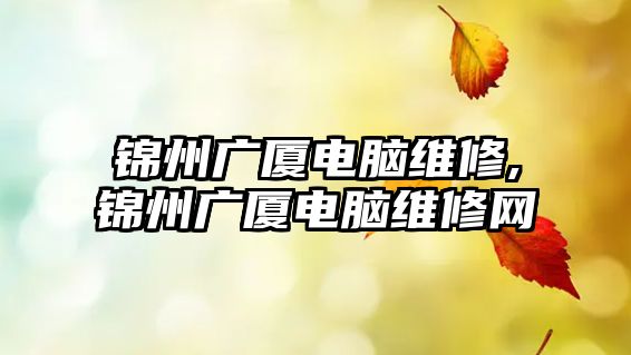 錦州廣廈電腦維修,錦州廣廈電腦維修網