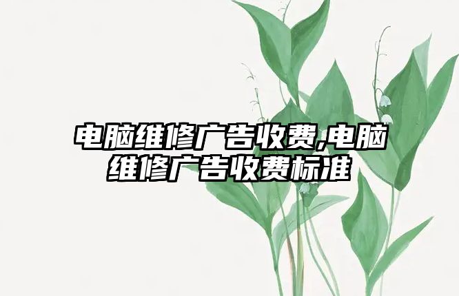 電腦維修廣告收費,電腦維修廣告收費標準