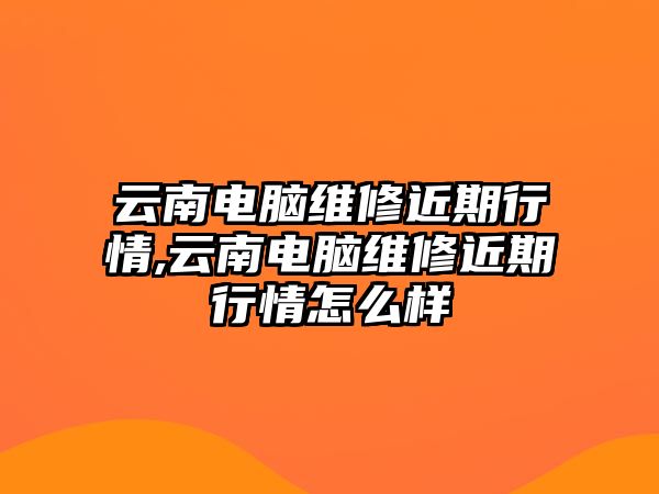 云南電腦維修近期行情,云南電腦維修近期行情怎么樣