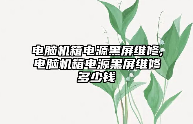 電腦機箱電源黑屏維修,電腦機箱電源黑屏維修多少錢