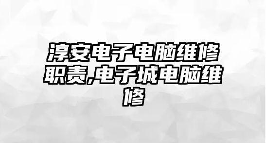 淳安電子電腦維修職責(zé),電子城電腦維修