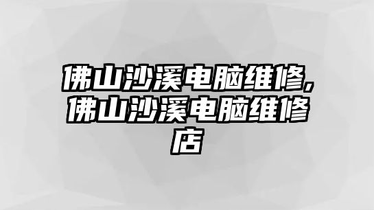 佛山沙溪電腦維修,佛山沙溪電腦維修店