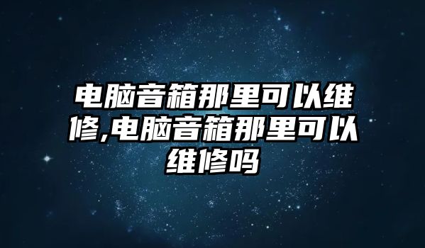 電腦音箱那里可以維修,電腦音箱那里可以維修嗎