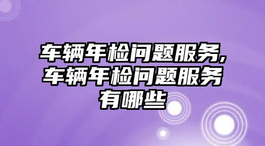 車輛年檢問題服務,車輛年檢問題服務有哪些