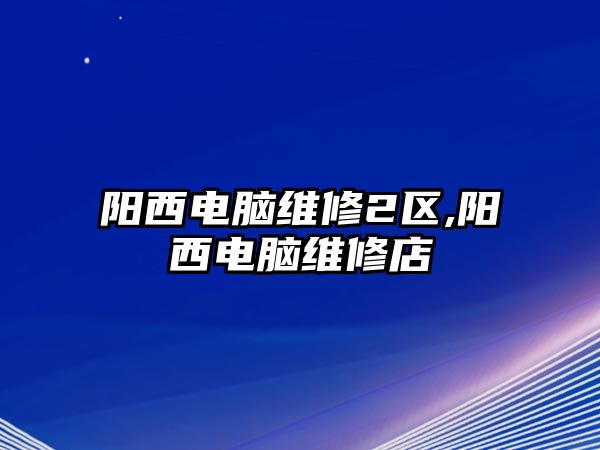 陽西電腦維修2區,陽西電腦維修店