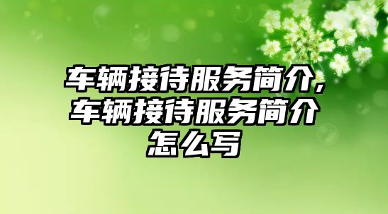 車輛接待服務簡介,車輛接待服務簡介怎么寫