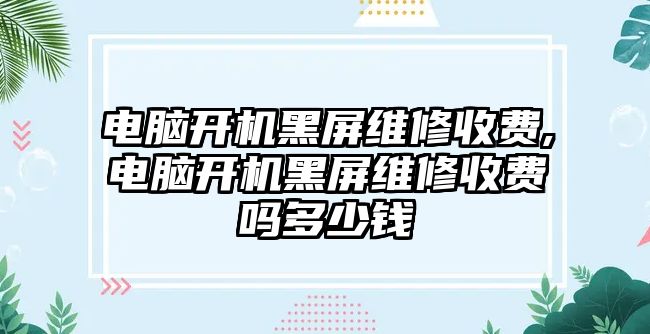 電腦開機黑屏維修收費,電腦開機黑屏維修收費嗎多少錢