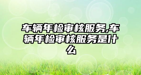 車輛年檢審核服務,車輛年檢審核服務是什么